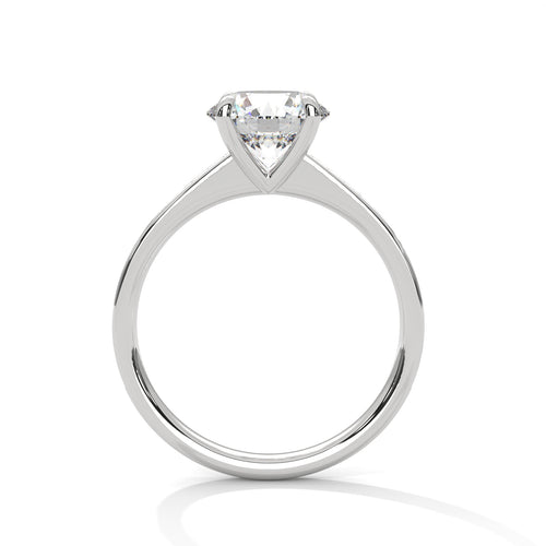 Round Lab Grown Diamond Solitaire Engagement Ring | 4-Prong | 14K 18K Gold