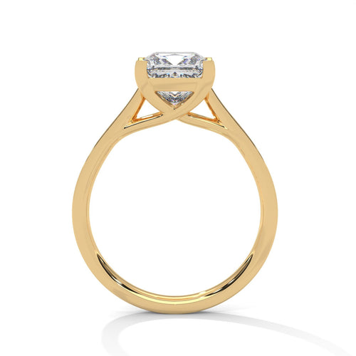 Princess Cut Lab Grown Diamond Pavé Cathedral Ring