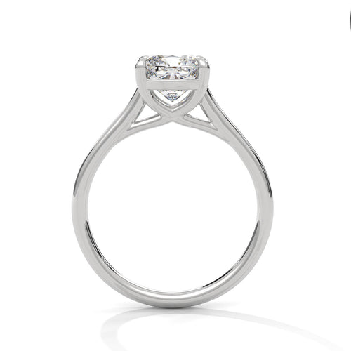 Cushion lab grown diamond engagement ring in 14K rose gold