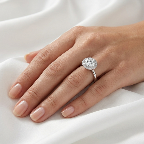 Round Brilliant Lab Grown Diamond Halo Ring