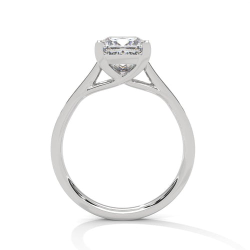 Princess Cut Lab Grown Diamond Pavé Cathedral Ring