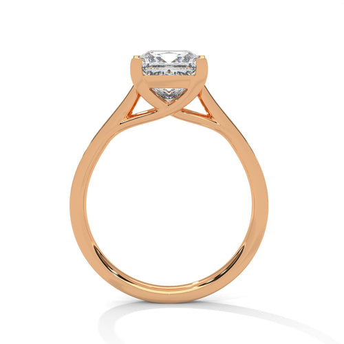 Princess Cut Lab Grown Diamond Pavé Cathedral Ring