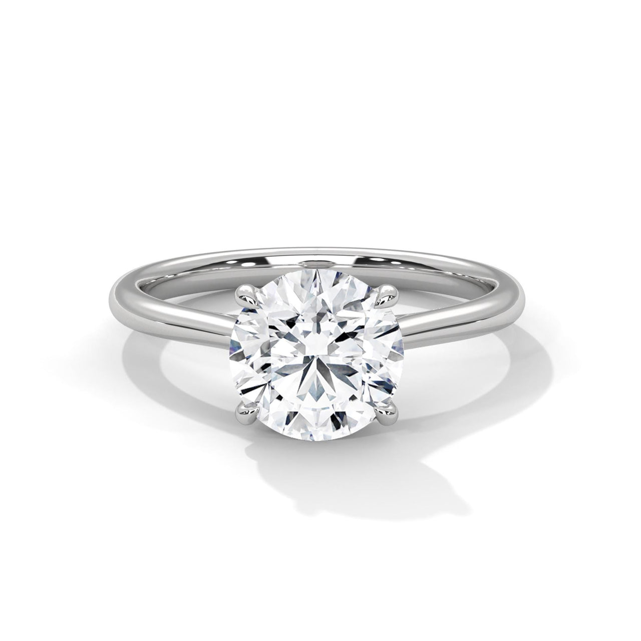 Round brilliant lab grown diamond solitaire in solid 18K rose gold