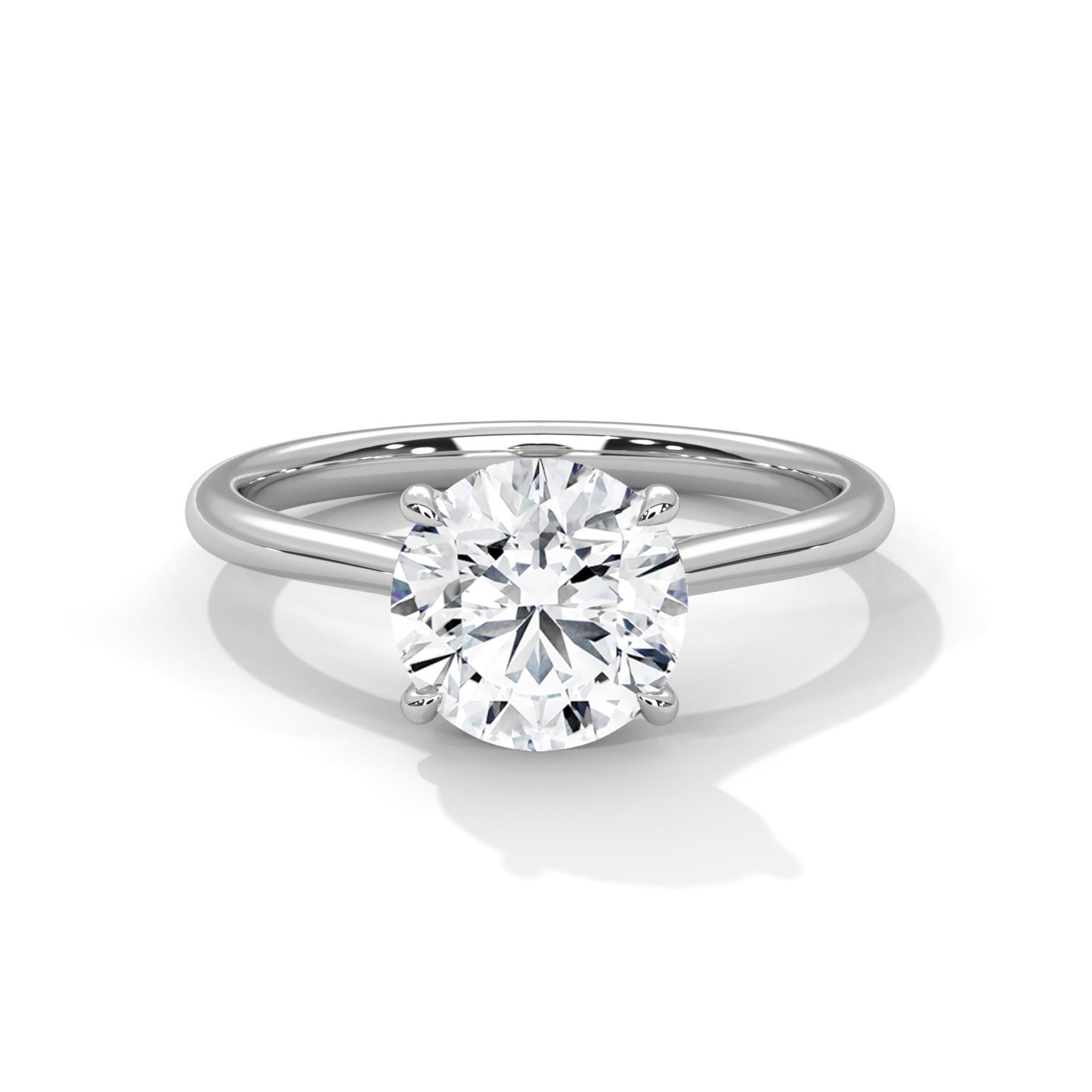 Round brilliant lab grown diamond solitaire in solid 18K rose gold