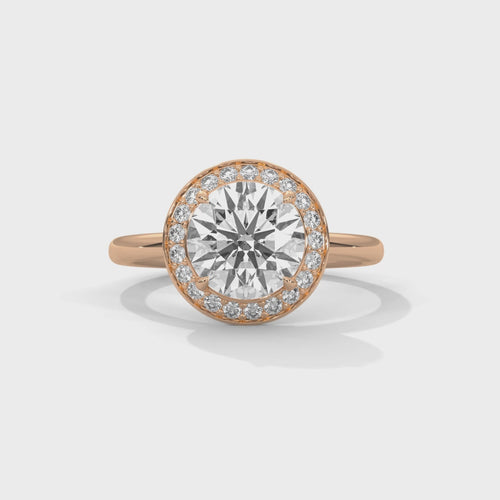 Round Brilliant Lab Grown Diamond Halo Ring