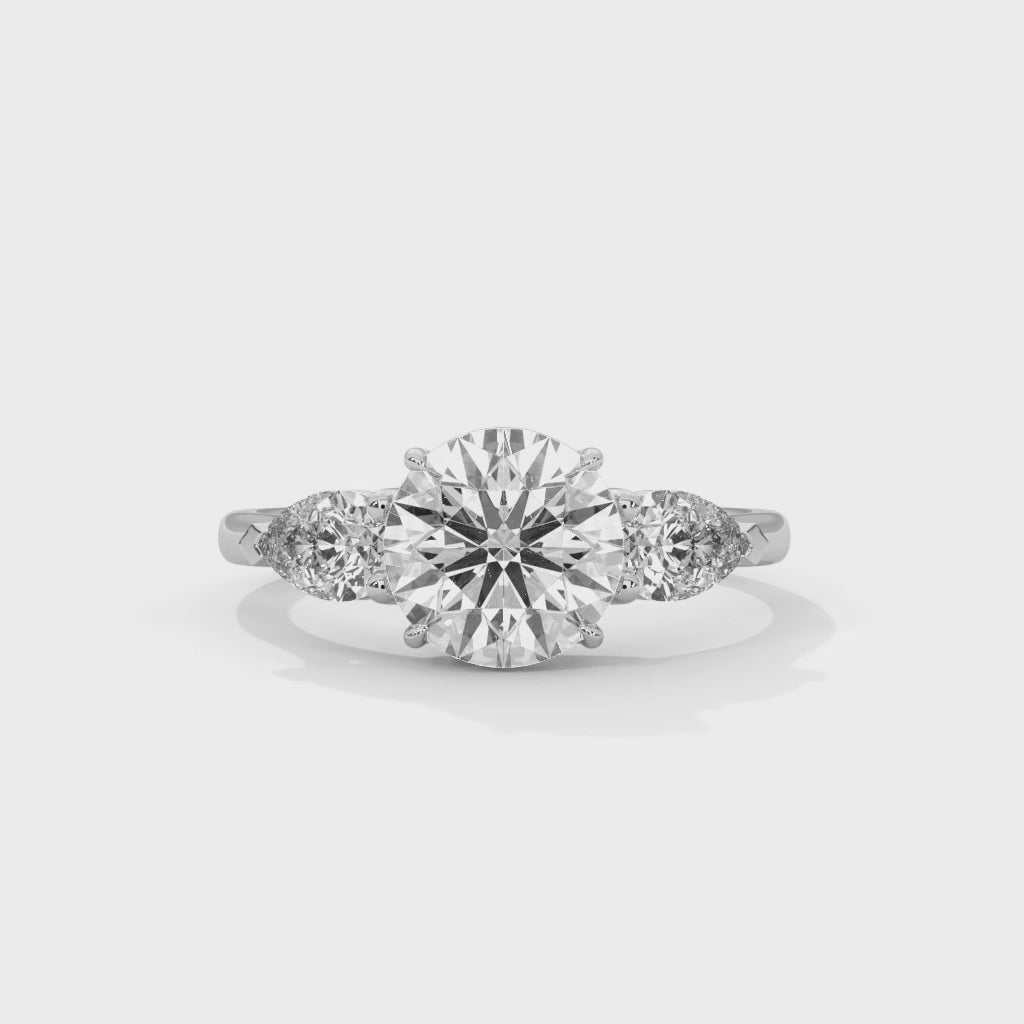 Three Stone White Gold